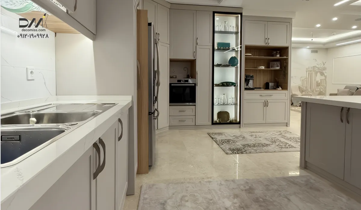 کابینت آشپزخانه کرم مدرن