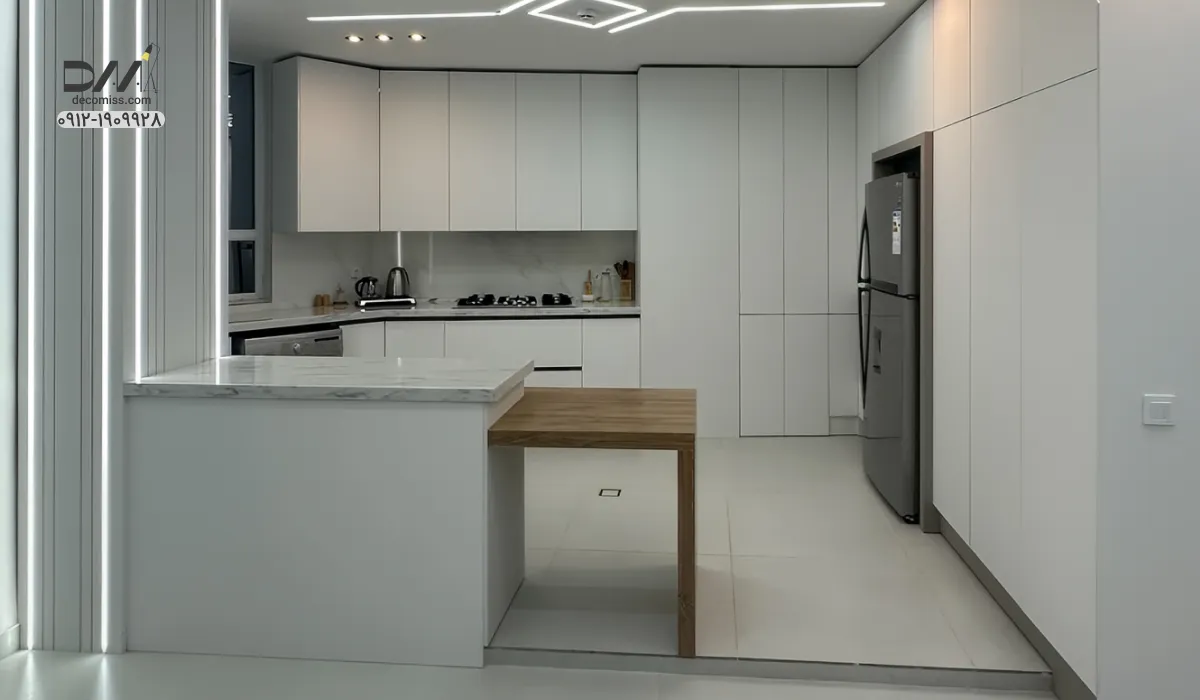کابینت آشپزخانه ام دی اف سیفید